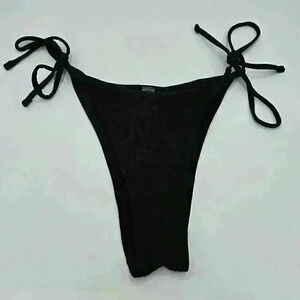 Generic Small Black Tie Side Bikini Bottoms
